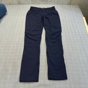 Duluth Trading Flexpedition Pants Women 6 x33 Slim Leg Navy Nylon Spandex Hiking